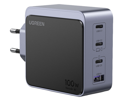 Ładowarka i akumulator UGREEN Nexode Air 100W, 3x USB-C, USB szara